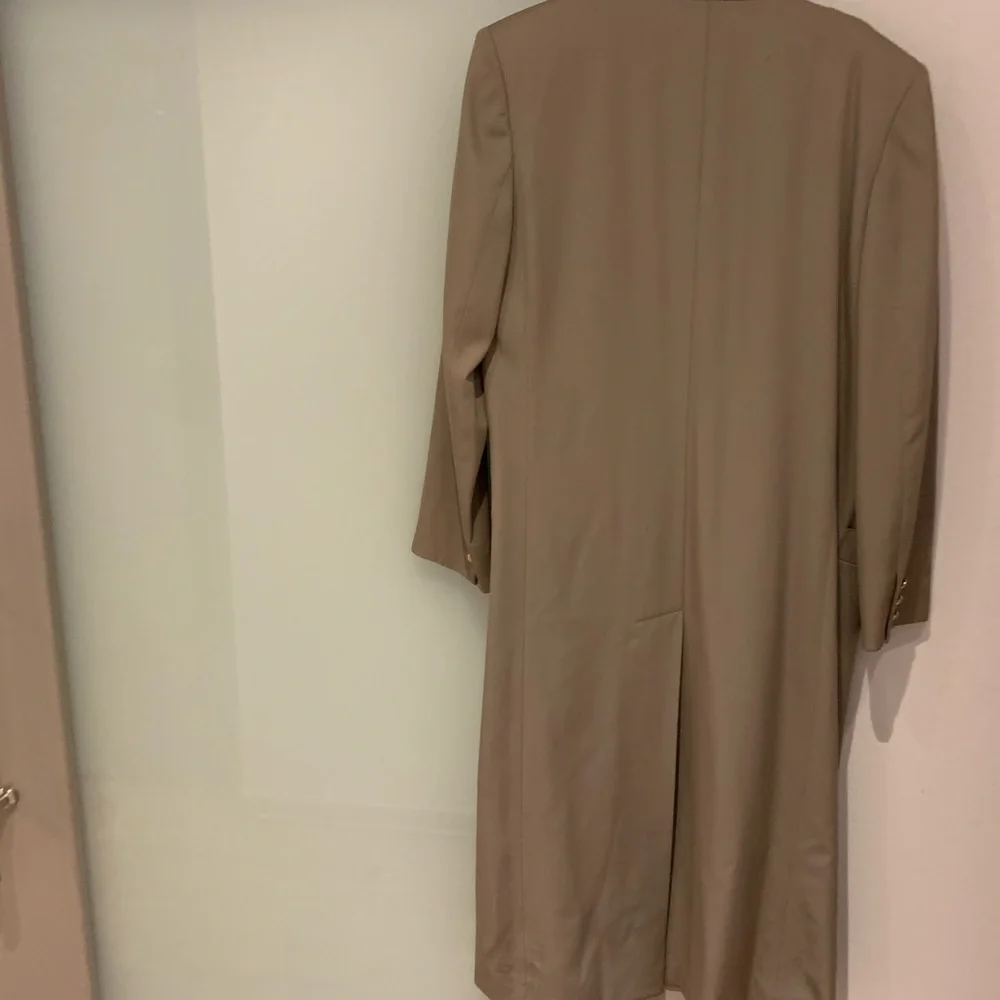 Louis Feraud Tan Long Blazer Coat - Picture 3 of 5